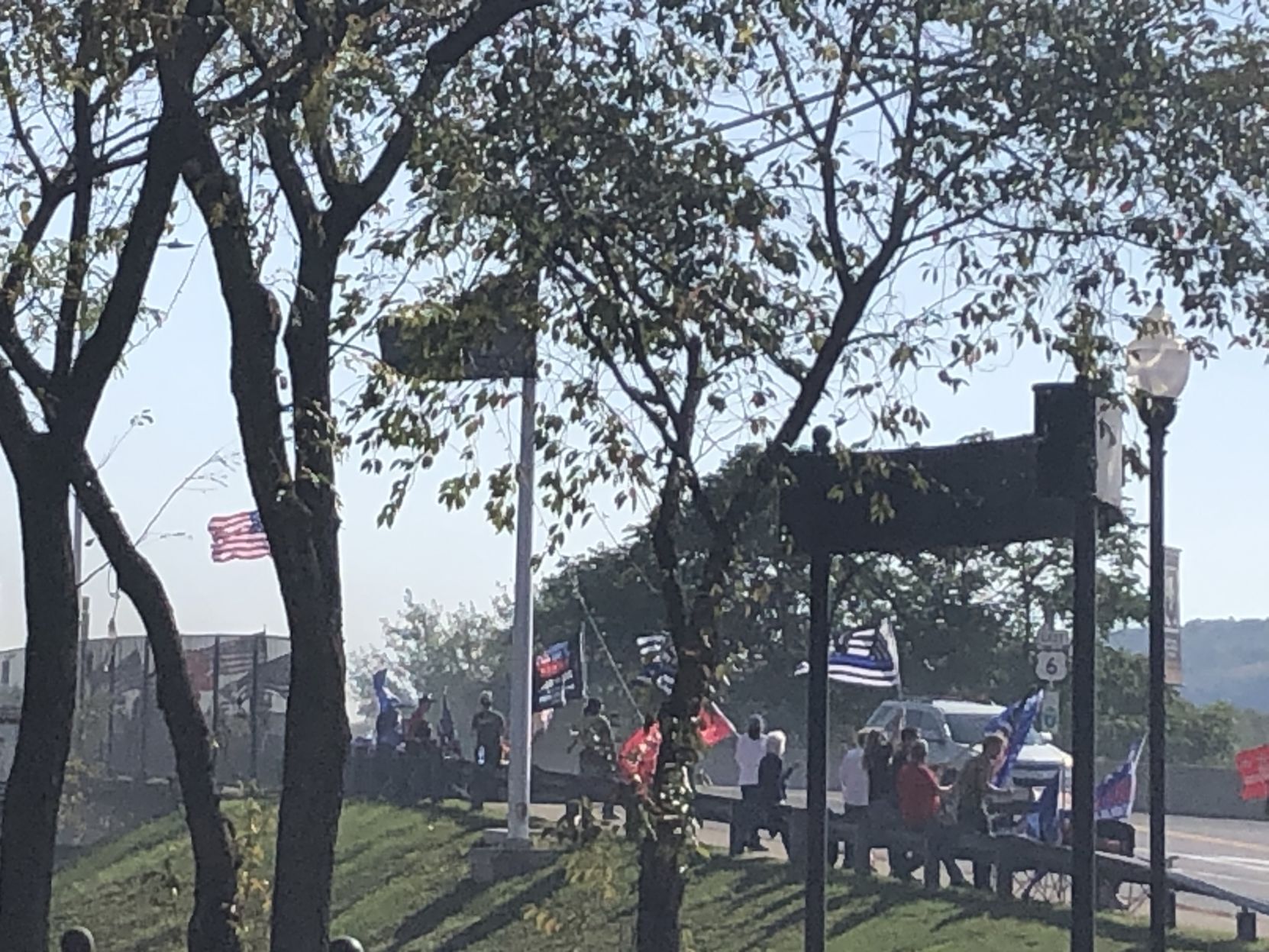 Residents gather in support of law enforcement
